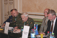 Lt Gen Evgeny Derbin (center) addresses Senior Course 116. Right corner Prof. Alexander Nikitin
