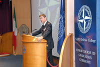 The guest of honour, General ABRIAL, delivers the graduation address.