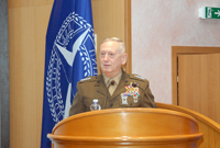 General MATTIS delivers the Eisenhower Lecture to Senior Course 120