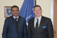 H.E. Dr Sheikh Ghazi Al-Rawas (left) with NDC Dean Dr. Richard D. Hooker