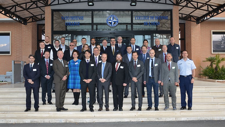 Participants to the “Baltics Left of Bang” table-top exercise at the NATO Defense College