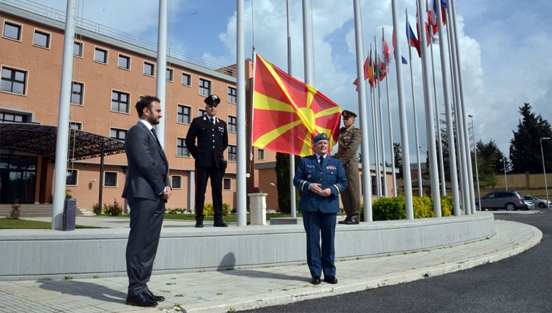  Flag-raising ceremony to mark the accession of the Republic of North Macedonia to NATO at the NATO Defense College