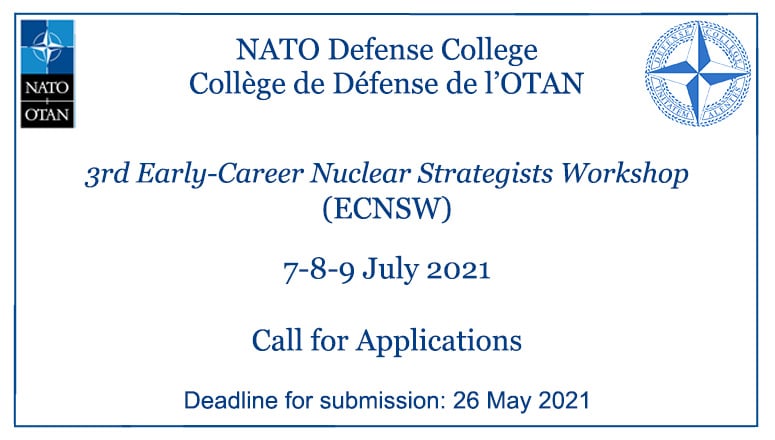 Call for applications: 3rd Early-Career Nuclear Strategists Workshop (ECNSW)