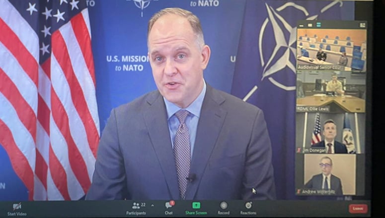 Mr Douglas D. Jones, Chargé d’Affaires of the US Mission to NATO, during the opening remarks