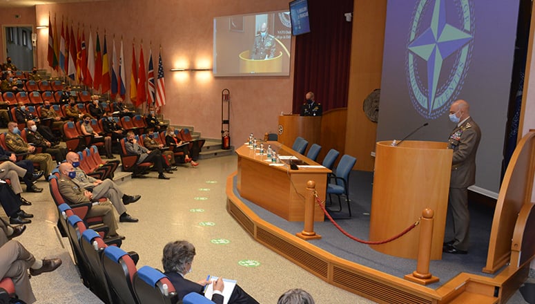 LGEN Portolano during his opening remarks on behalf of the Italian Chief of Defence Staff.