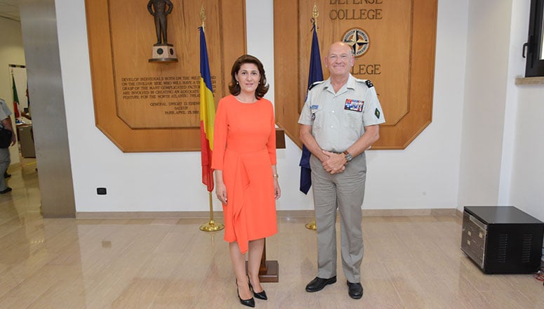 NDC Commandant and the Ambassador of Romania to Italy, Malta and San Marino
