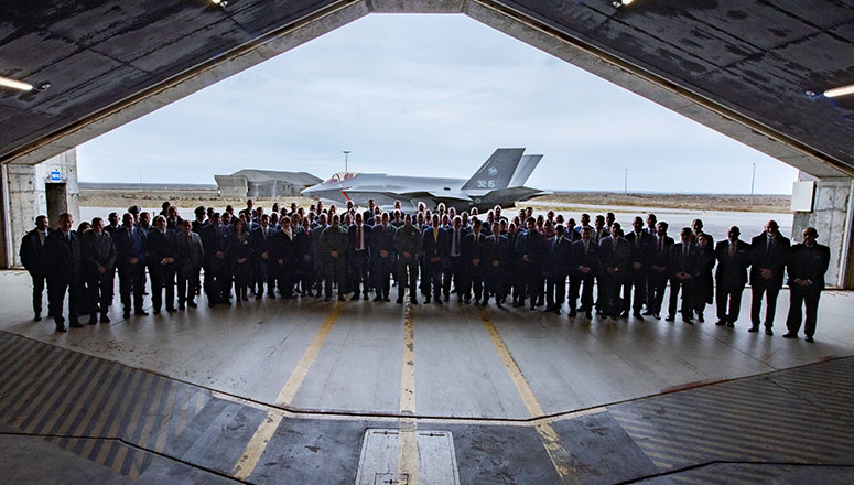 Group photo at the Italian F-35 Task Force Air in Iceland