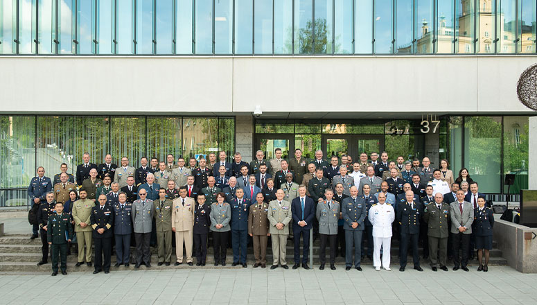 Group photo at the Swedish Defence University