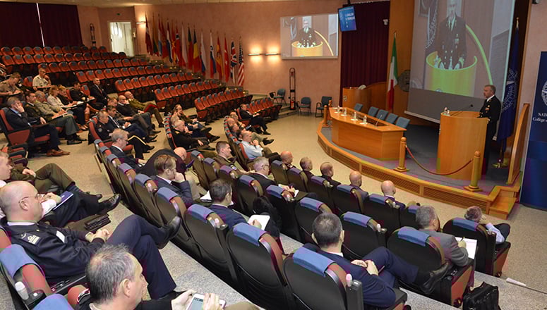 Admiral Bauer addressing participants to GFOAC 2022-2