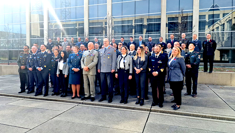 Group photo at the John G. Diefenbaker Building