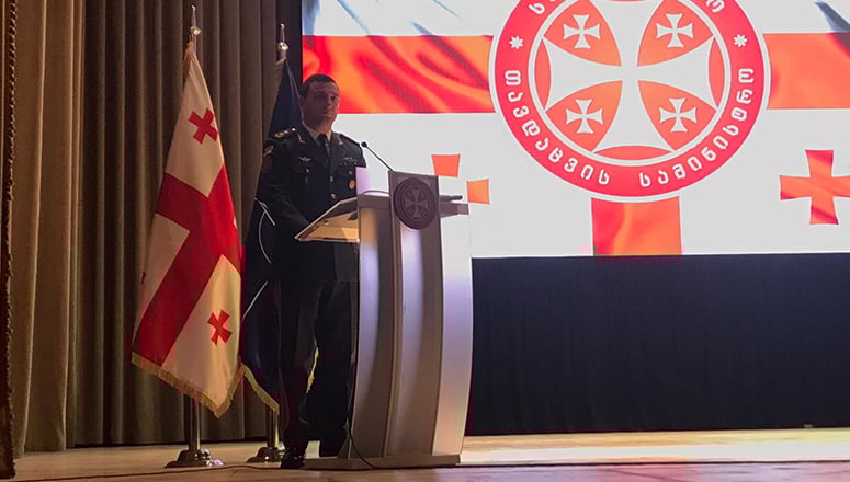 Georgian CHOD MGEN Matiashvili addressing NDC delegation