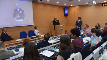  SACT General Lavigne giving a speech at the 5th edition of the Early-Career Nuclear Strategists Workshop 