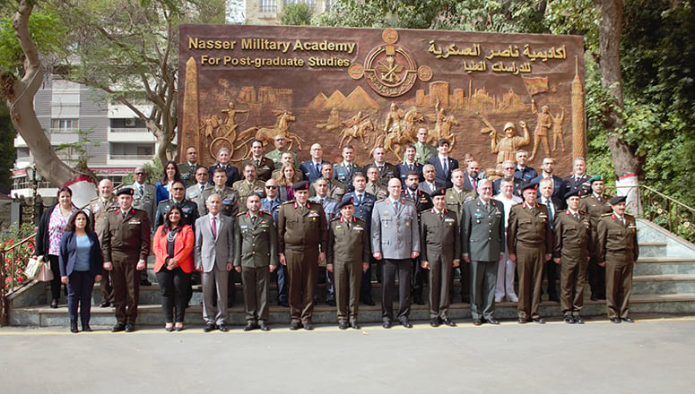 Group photo at the Nasser Higher Military Academy