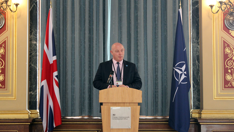 Air Marshal Harvey Smyth delivering his opening remarks