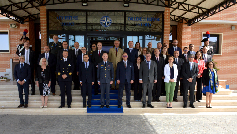 Group photo of the NAC delegation at the College