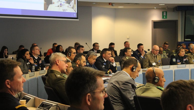 Course Members during a lecture at the European Commission.