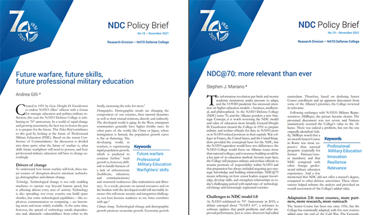NDC Policy Brief 18 and 19 /2021