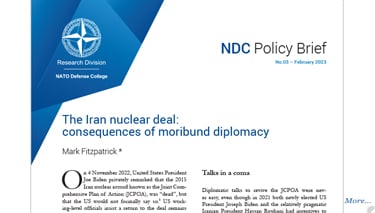 The Iran nuclear deal: consequences of moribund diplomacy