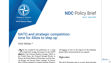 NATO and strategic competition: time for Allies to step up