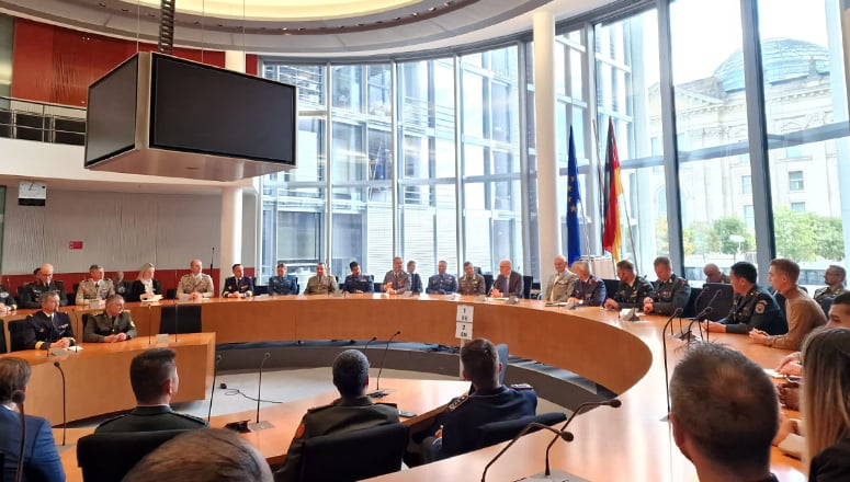 Course Members attending Member of the German Bundestag, Peter Beyer, lecture