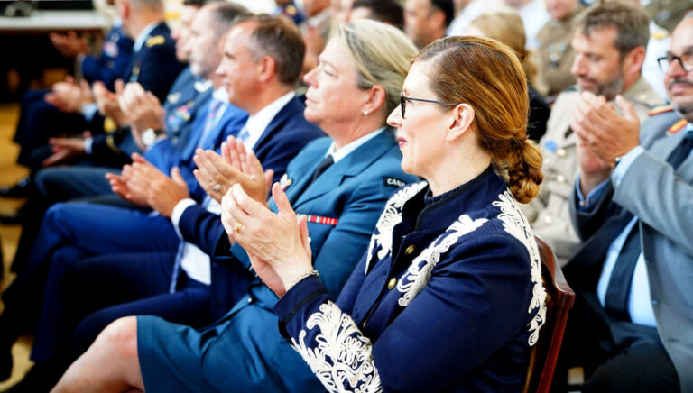 Course Members clapping for Mr Csaba Rada PhD, Head of Department for Security Policy and Non Proliferation, Ministry of Foreign Affairs and Trade