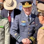 NDC Commandant LGEN Max A.L.T. Nielsen shaking hands with former G5SDC Director Brigadier General Aba Babty El Hadj Ahmed at the G5SDC.