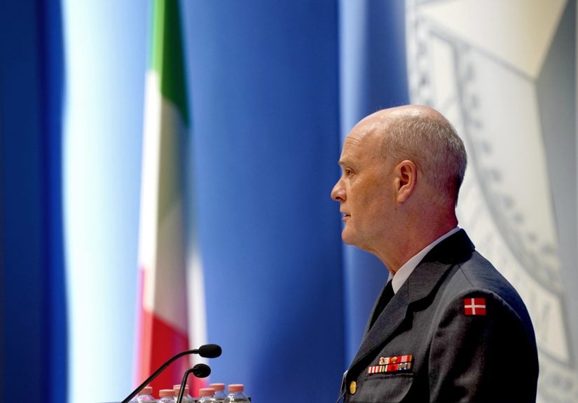NDC Commandant LGEN Max A.L.T. Nielsen delivering his welcome address during the 2026 Conference of Commandants.